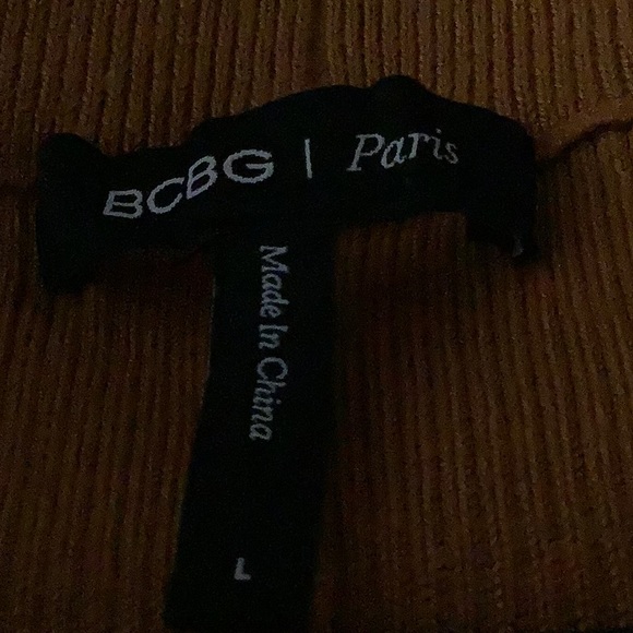 NWT BCBG Paris orange size Large stretchy ribbed wide-leg pants.  See pictures. - Picture 3 of 9